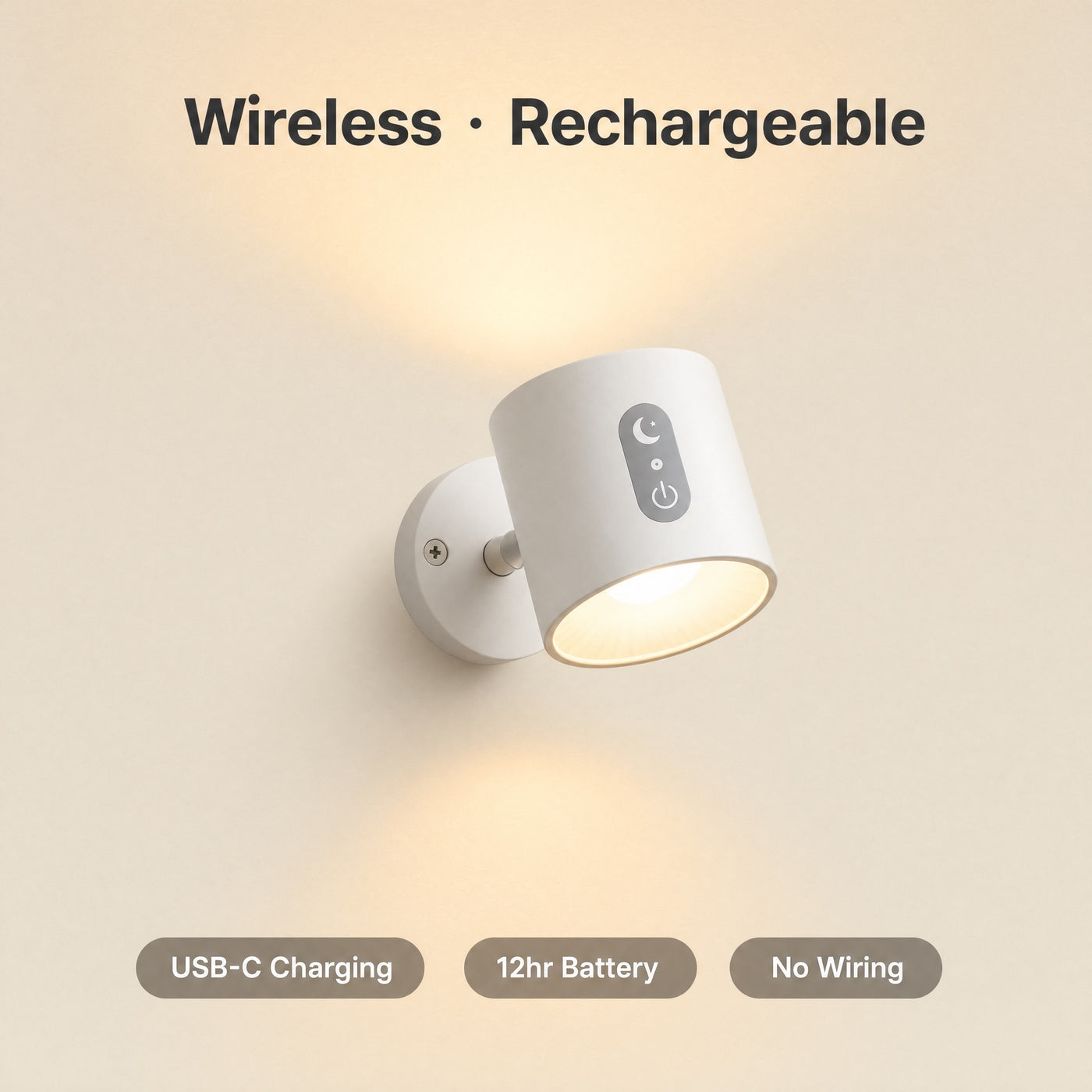 Loft wireless rechargeable — no wiring, USB-C, magnetic mount