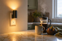 Vesper warm light on kitchen counter at sunrise