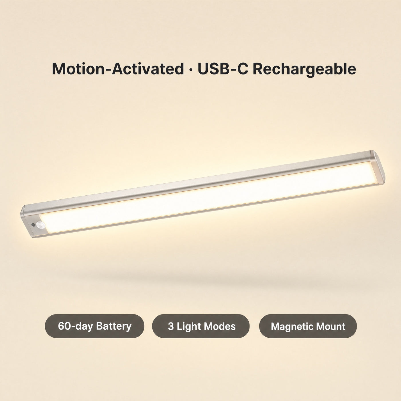 Pulse motion-activated — USB-C rechargeable, magnetic, 30s timer