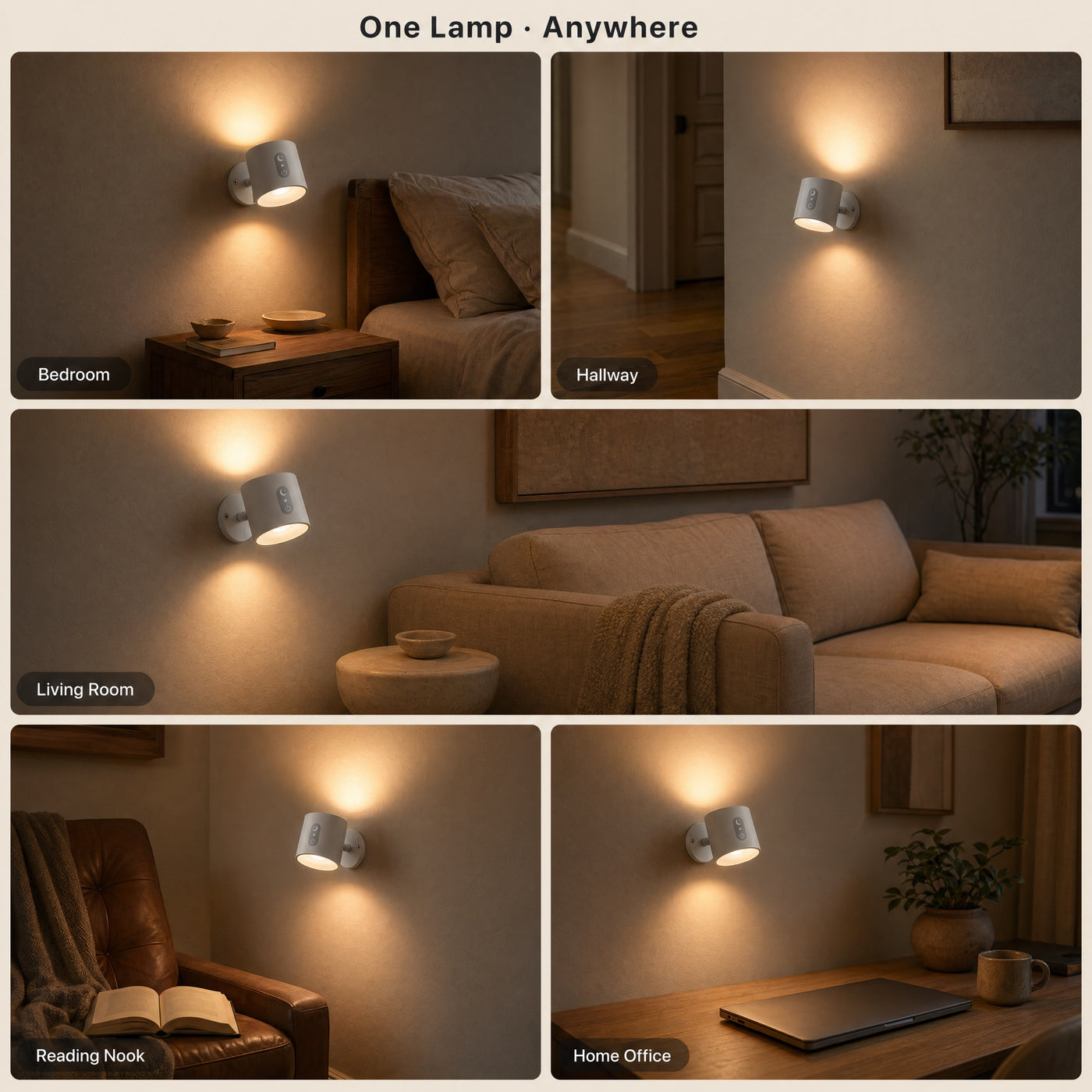 Loft: one lamp, anywhere — bedroom, hallway, living room