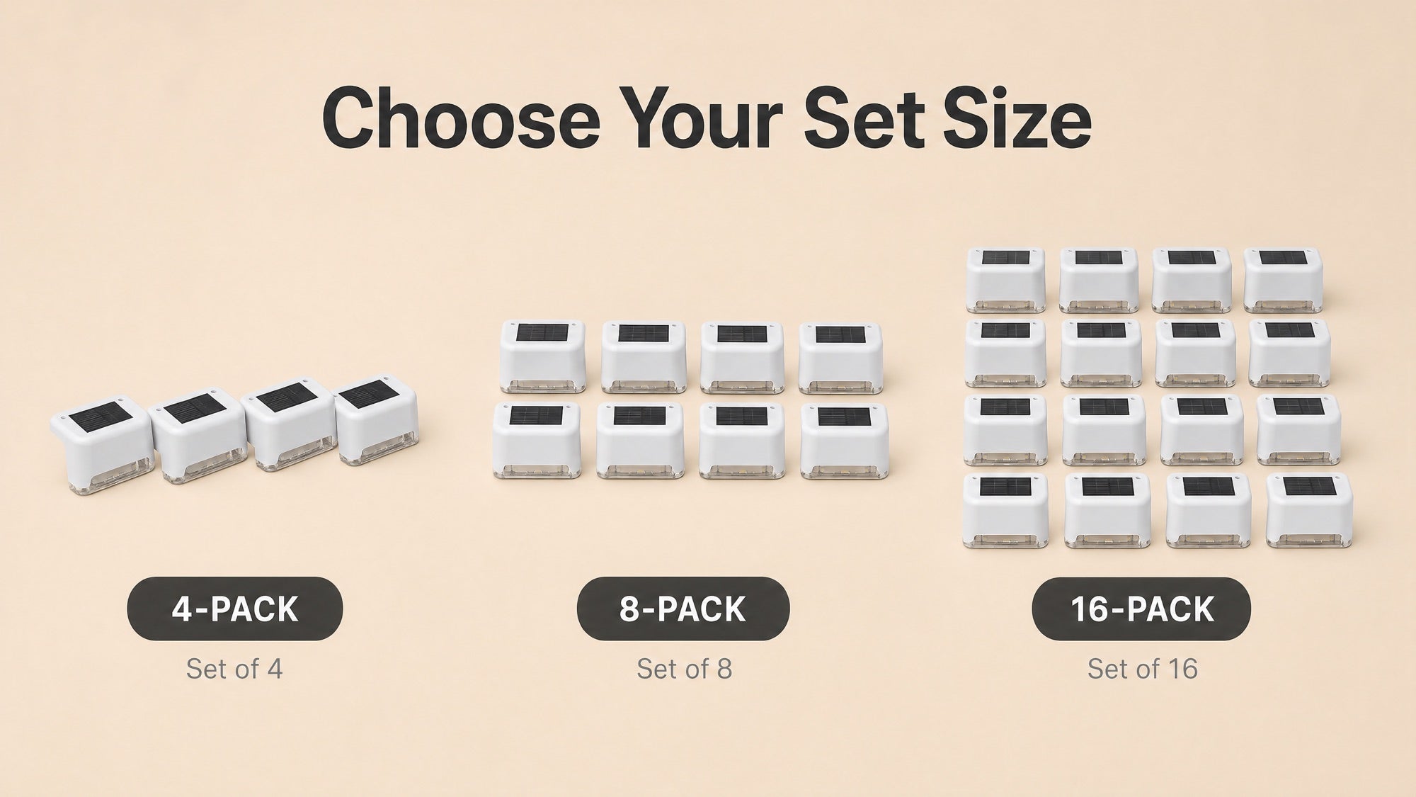 One light, four sizes.